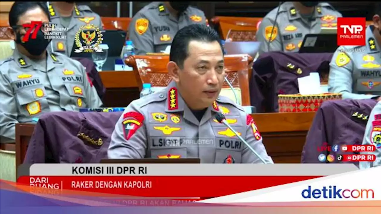 Rapat di Komisi III DPR, Kapolri Perkenalkan 6 Pati Pejabat Baru Polri