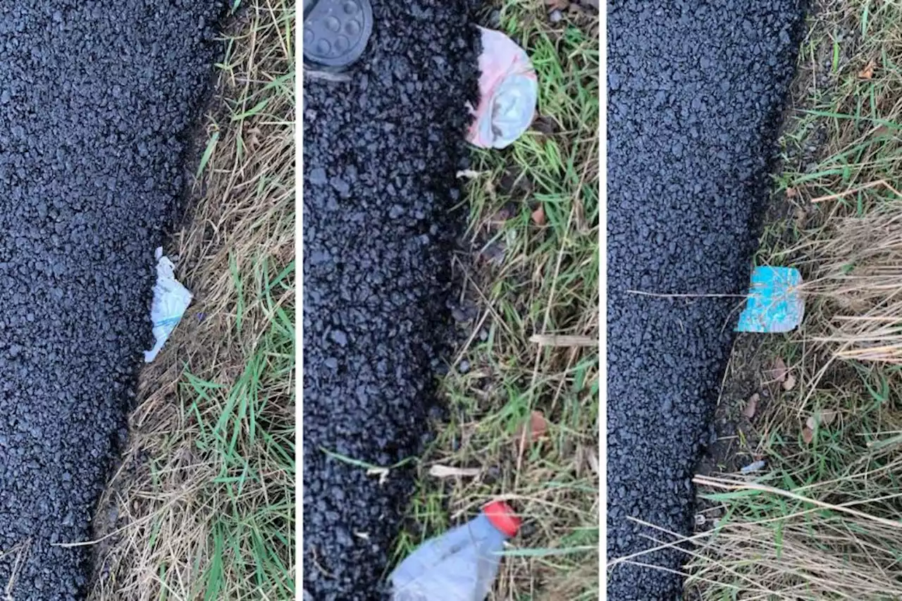 'That road will not last': Council slammed after workers tar over litter