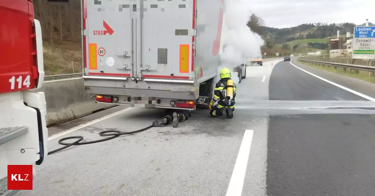 Vor der Abfahrt Leoben-West: Reifenbrand sorgte für Feuerwehreinsatz auf der S6 | Kleine Zeitung