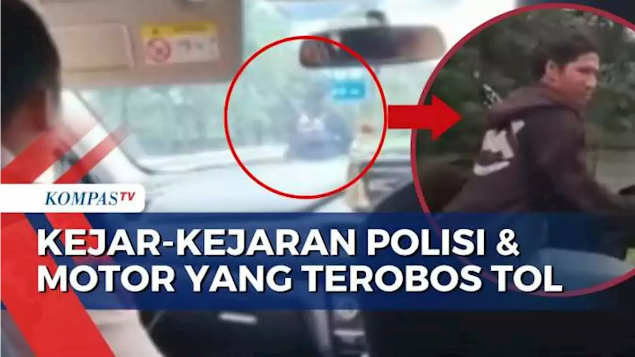 Rekaman Aksi Kejar-kejaran Polisi & Pemotor Tanpa Helm yang Terobos Tol Purbaleunyi Bandung!