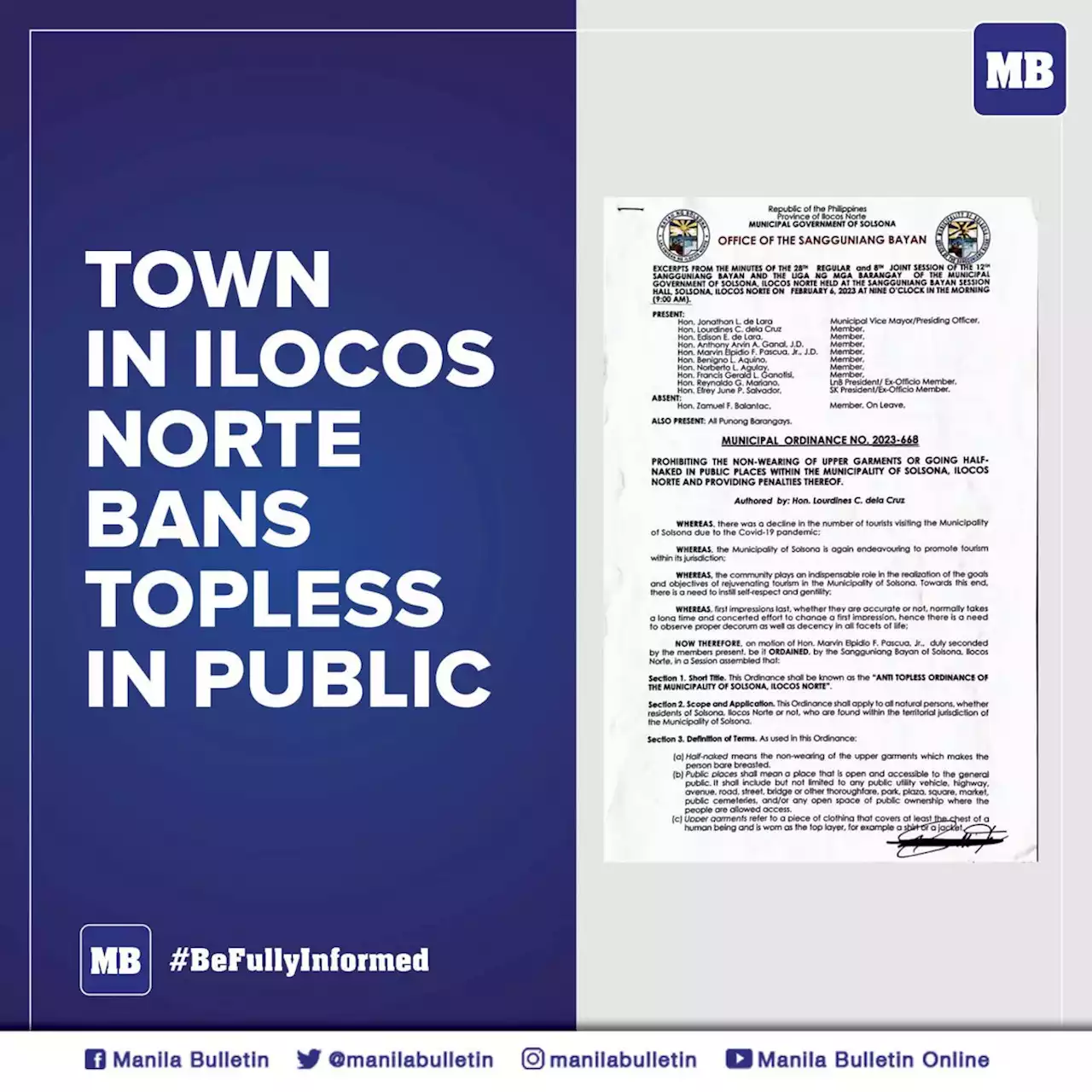 Town in Ilocos Norte bans topless in public