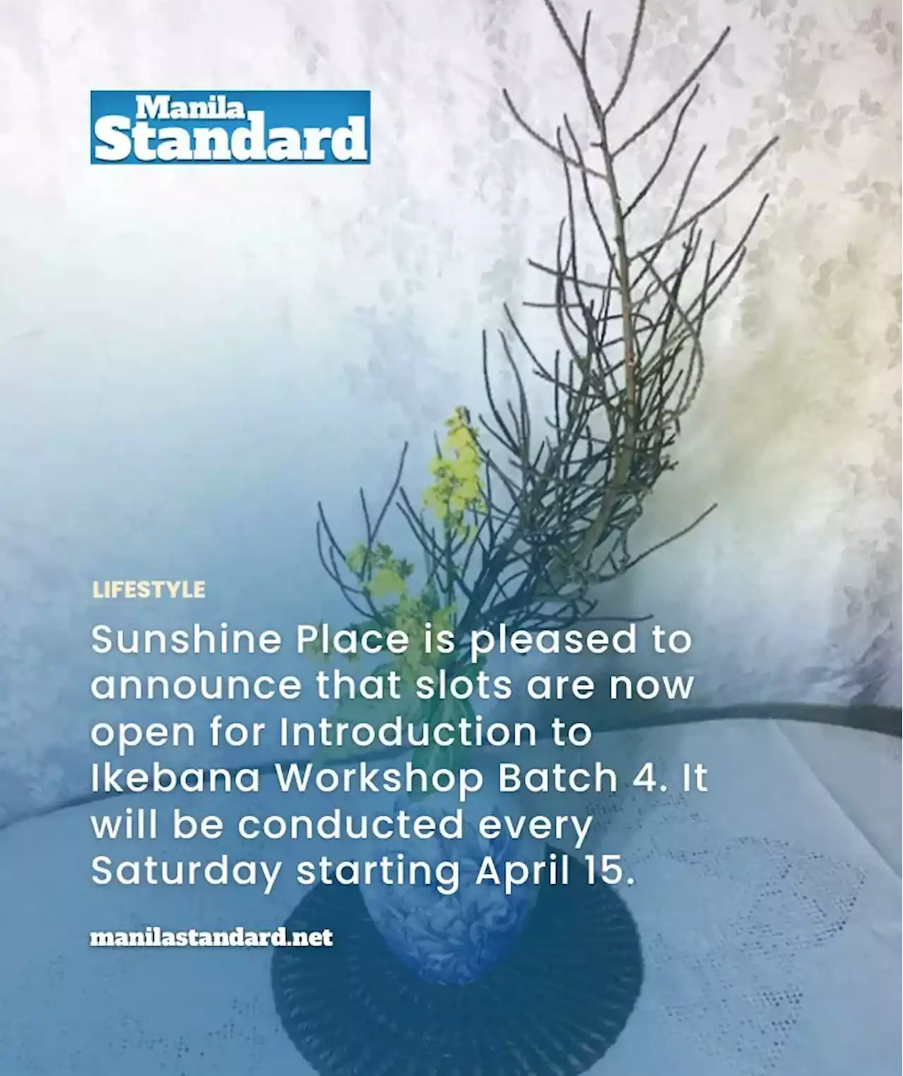 Ikebana workshop at Sunshine Place