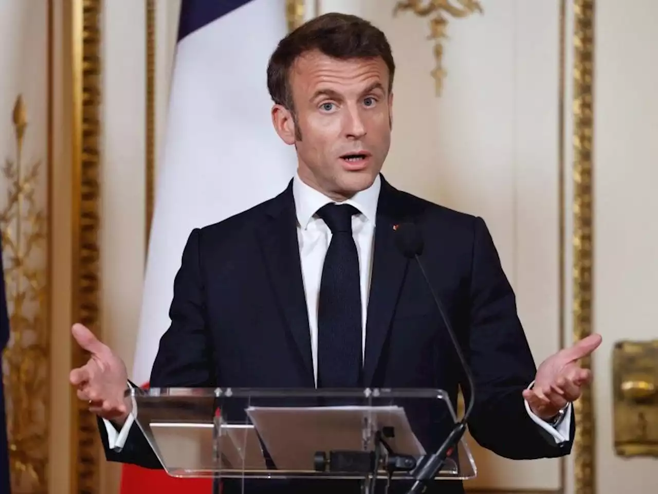 French president Emmanuel Macron sticks his foot in his mouth — again