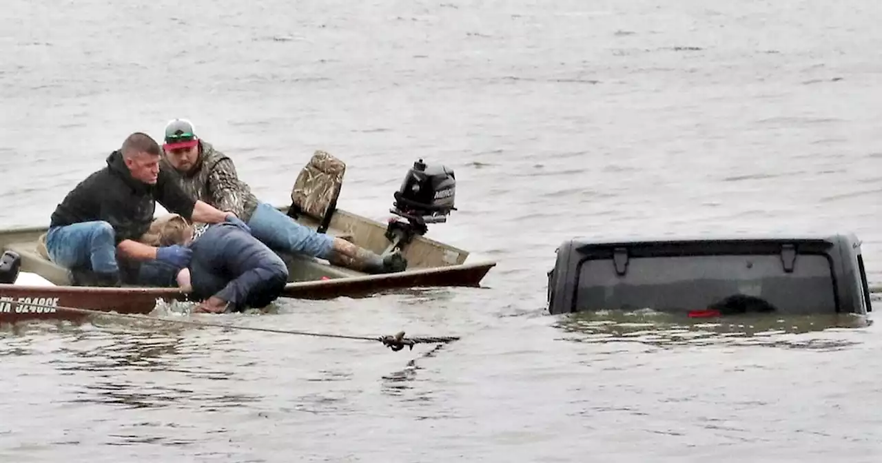 A missing woman was found alive inside a Jeep submerged in a Texas lake