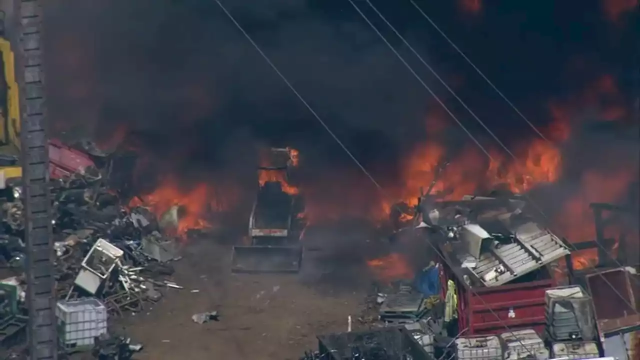 Junkyard Fire in North Philly