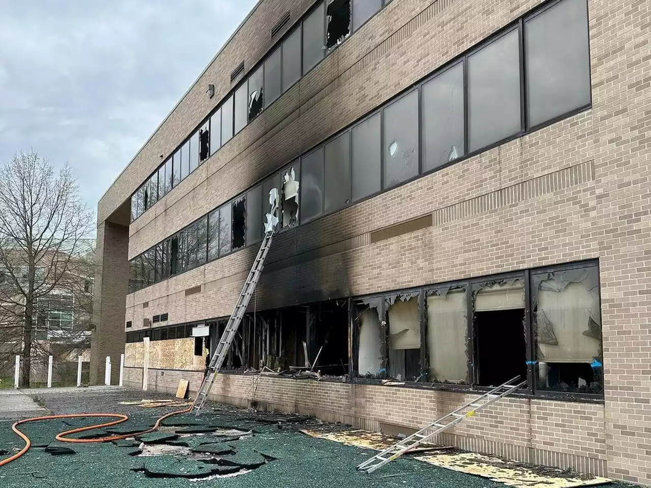 Firefighters battle blaze at abandoned N.J. college campus