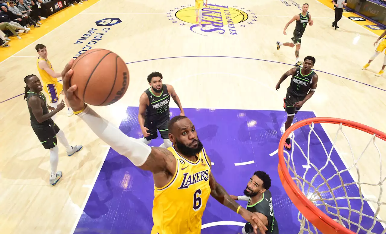 LeBron James leads Lakers to OT win over Timberwolves and No. 7 spot in West