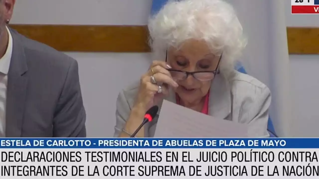 Estela De Carlotto y Germán Garavano expusieron en la comisión de Juicio Político a la Corte Suprema | Trabajo legislativo