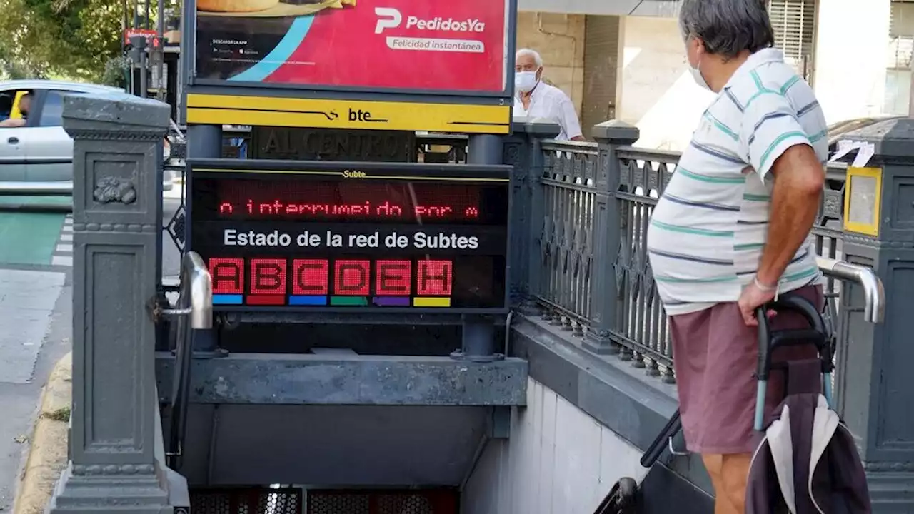 Paro de subte hoy: qué líneas de subte no funcionarán 2 horas este miércoles | Los motivos por los que se tomó la medida