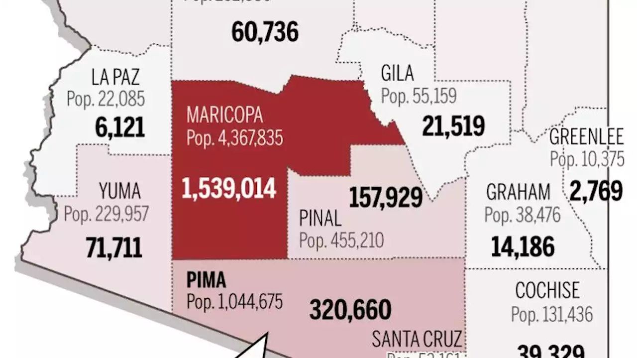 Coronavirus cases in Arizona, mapped by county: April 12