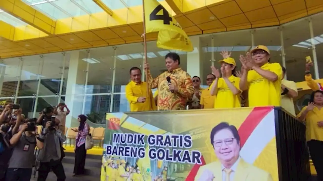 Golkar Lepas 10 Bus Mudik Gratis, Airlangga Imbau Pemudik Patuhi Prokes