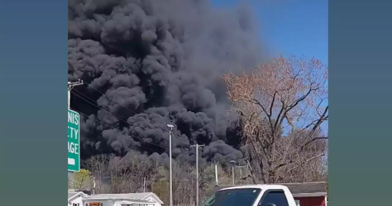 'Evacuate or shelter in place' Crews battle large industrial fire in Richmond