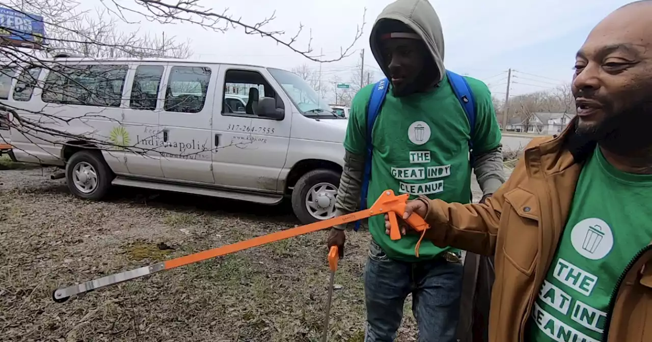 Litter is getting cleaned up along 20 of Indy's busiest roads