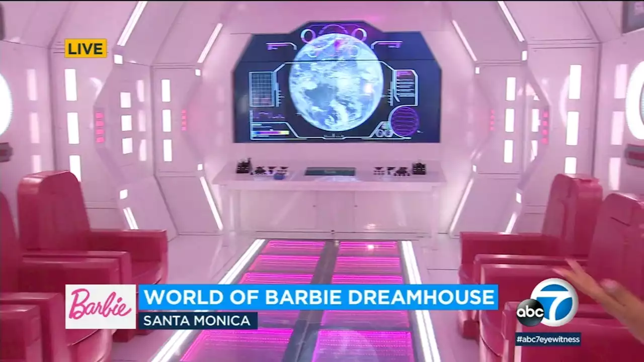 Take a tour of Barbie's life-size Dreamhouse in Santa Monica, featuring a space center and more