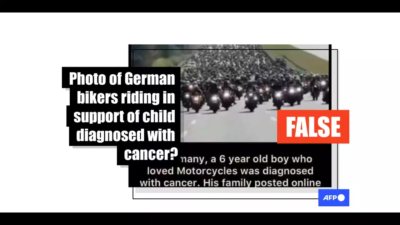 Photo shows president-led biker rally in Brazil, not support for terminally ill German child