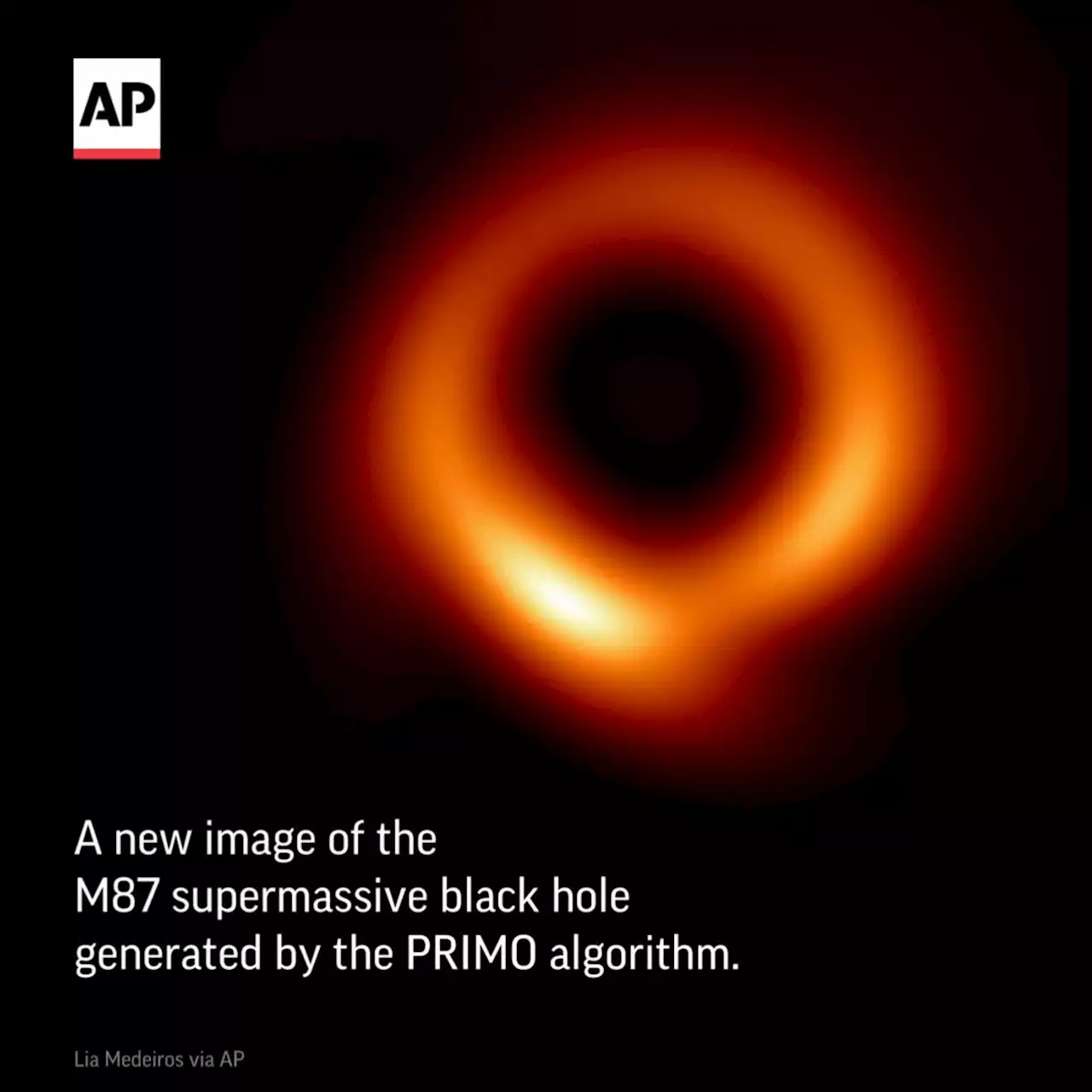 First image of a black hole gets a makeover with AI