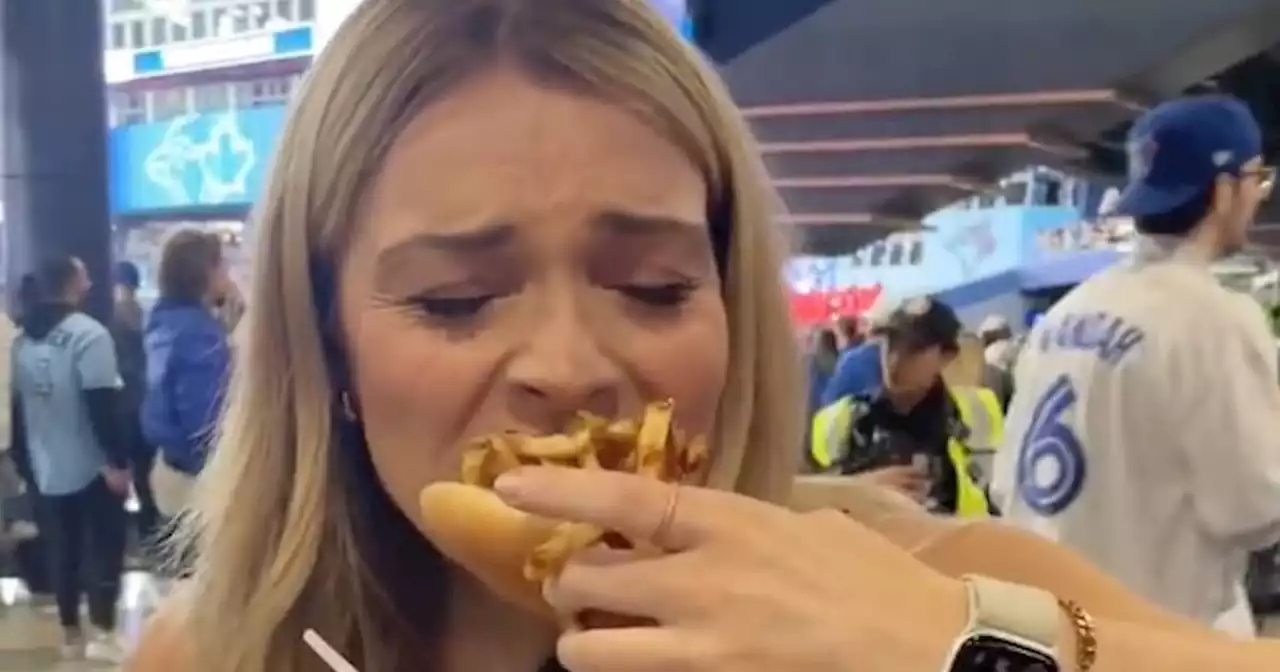 Someone tried to eat a poutine hot dog for every single Toronto Blue Jays home run