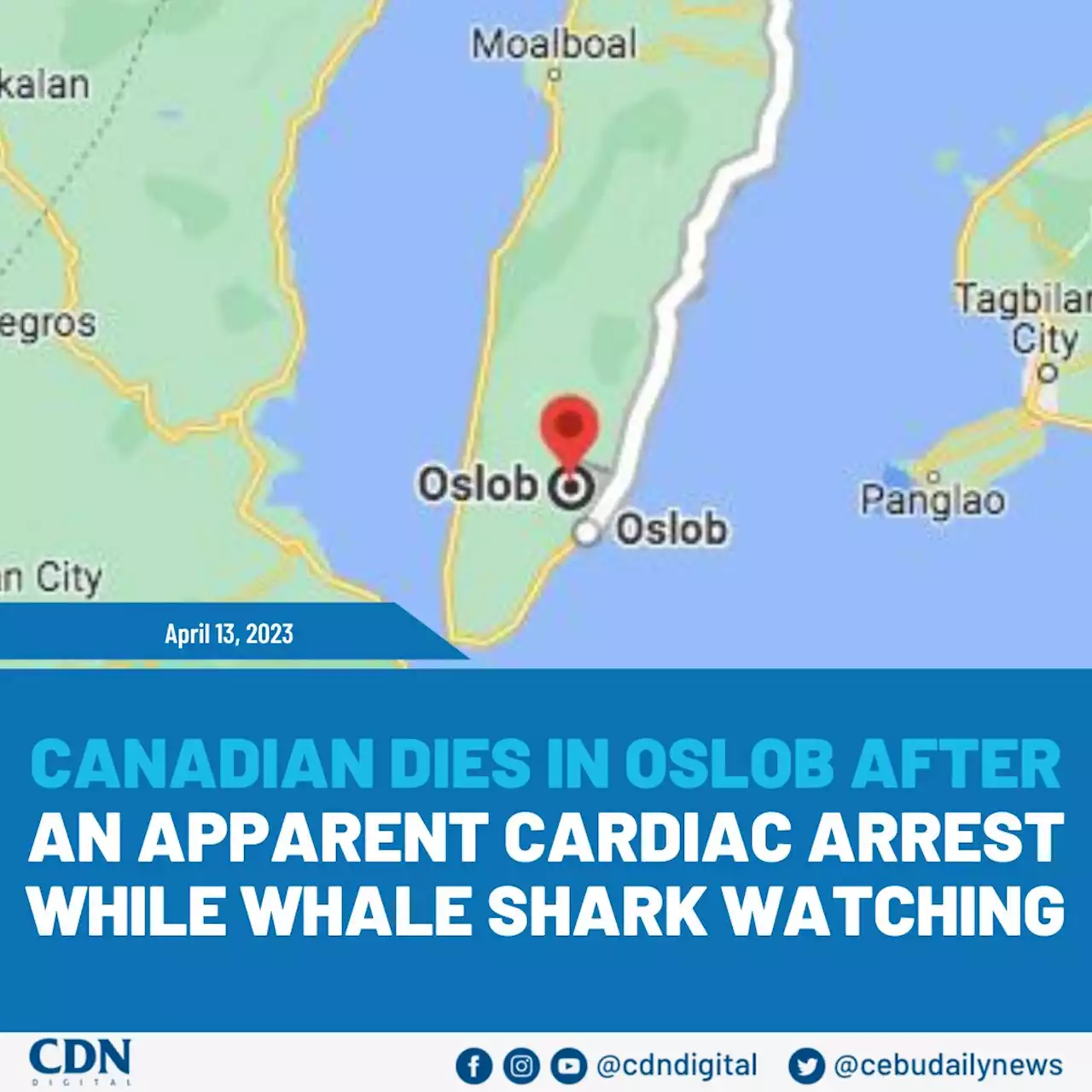 Canadian dies in Oslob after an apparent cardiac arrest while whale shark watching