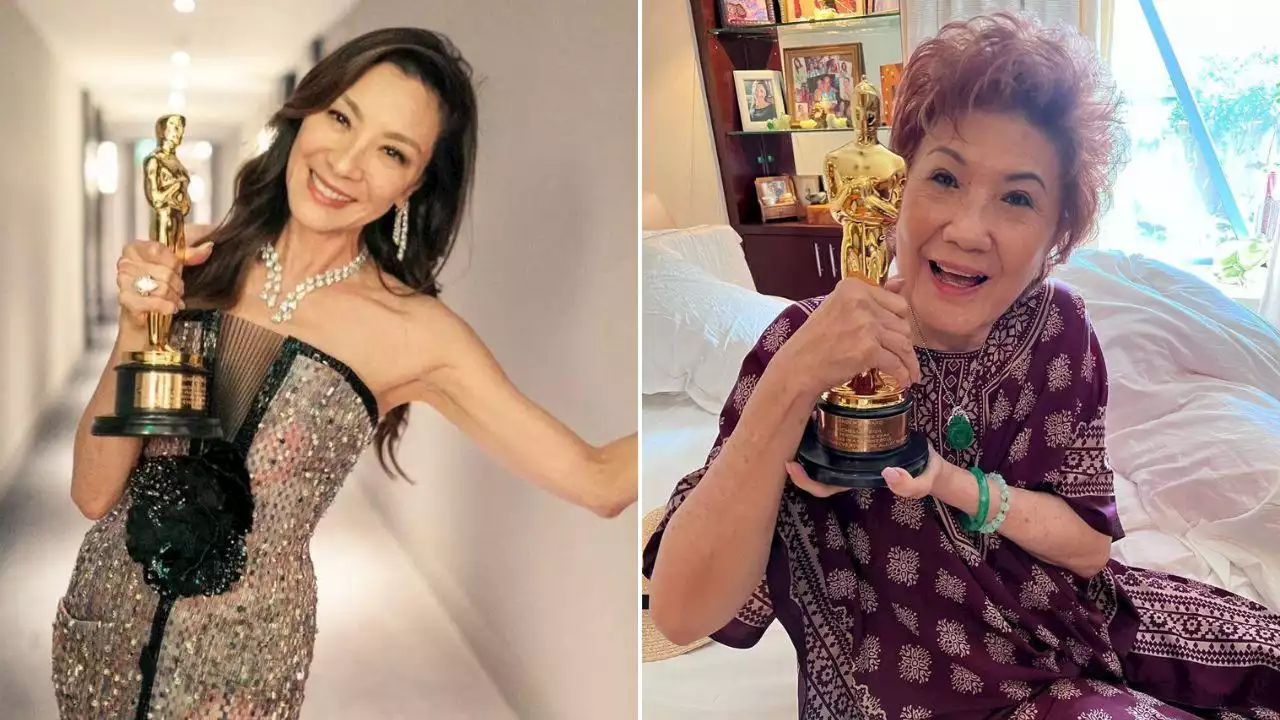 LOOK: Michelle Yeoh brings her Oscar to her parents