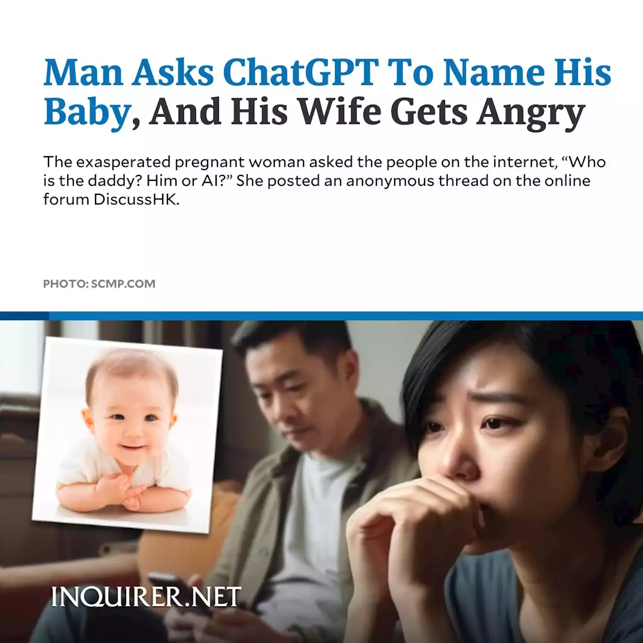 Man Asks ChatGPT To Name His Baby, And His Wife Gets Angry