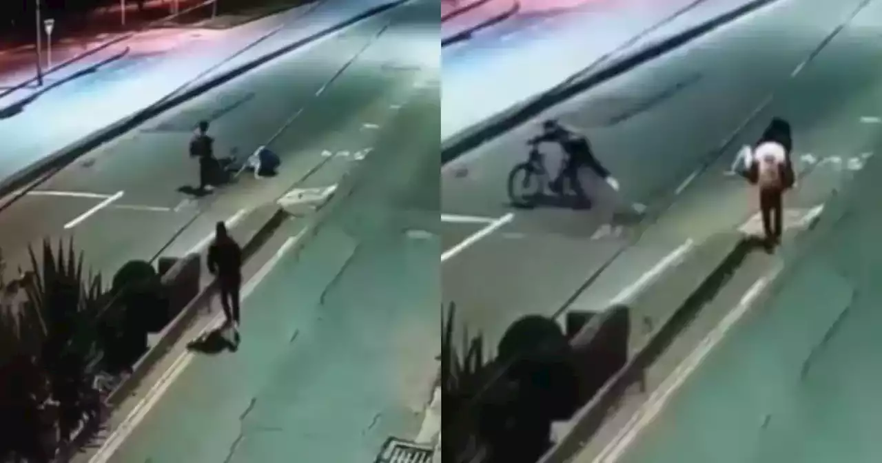 Video | Brutal robo a ciclista en Bogotá, lo dejaron hasta sin ropa