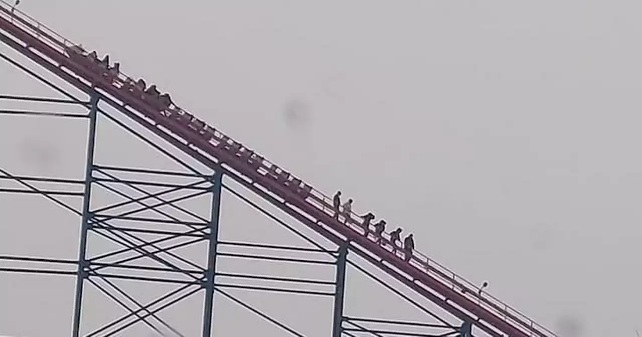 Passengers forced to walk down Pleasure Beach ride after it stops