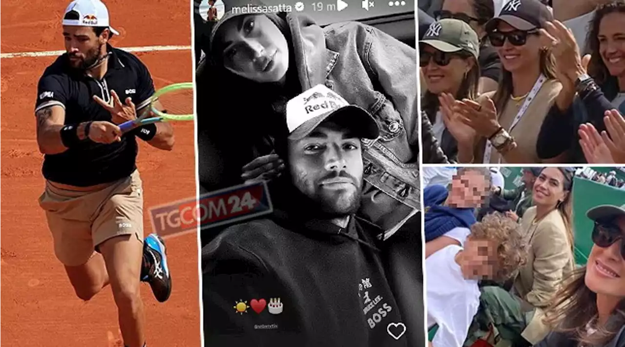 Melissa Satta con il figlio a tifare Matteo Berrettini a Montecarlo