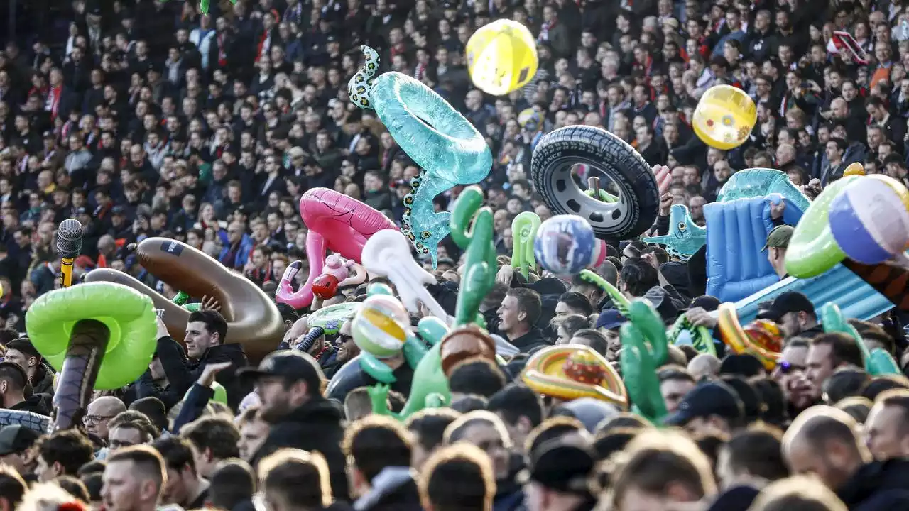 Geen vuurwerk, wel strandballen en krokodillen bij Feyenoord-Roma