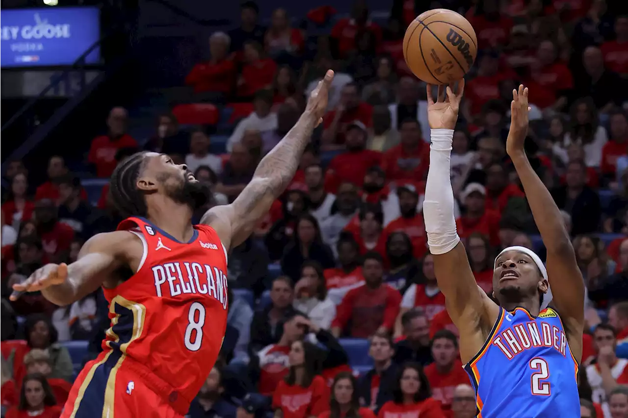 Shai Gilgeous-Alexander leads Thunder to play-in win over Pelicans