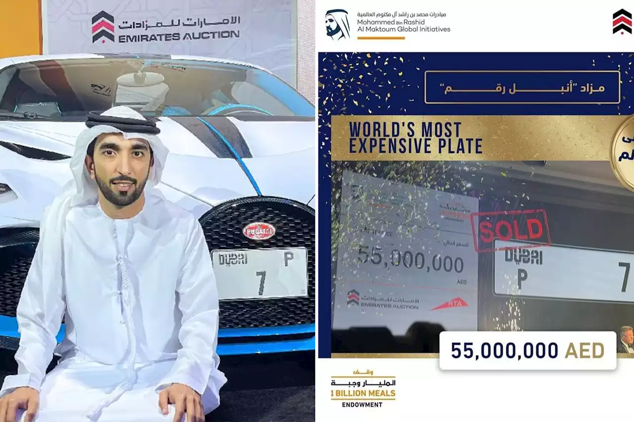 Vanity plate sells for world record-setting $15 million in Dubai, auction house says