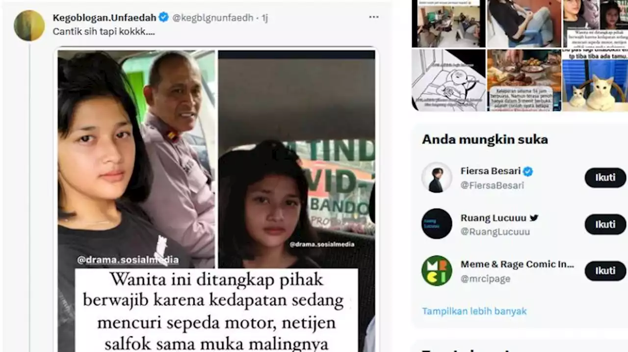 Viral! Maling Motor 'Cantik' Tertangkap Polisi |Republika Online