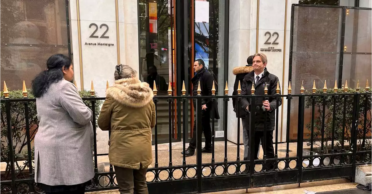 French pension protesters flood LVMH headquarters in Paris