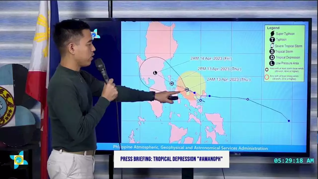 Tropical Depression '#AmangPH' Update 5:00 A.M. | April 13, 2023 - video Dailymotion