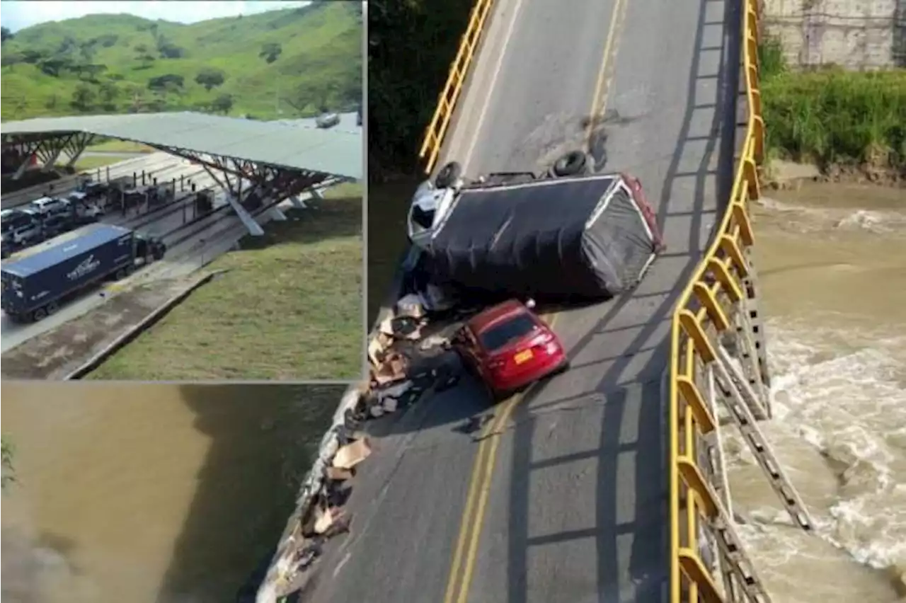 En la zona donde se cayó el puente sobre el río La Vieja está uno de los peajes más caros de Colombia