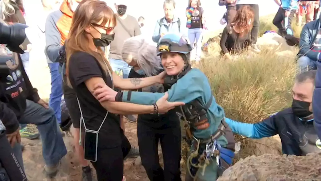 'Didn't want to come out': Spanish woman emerges into daylight after 500 days living in cave