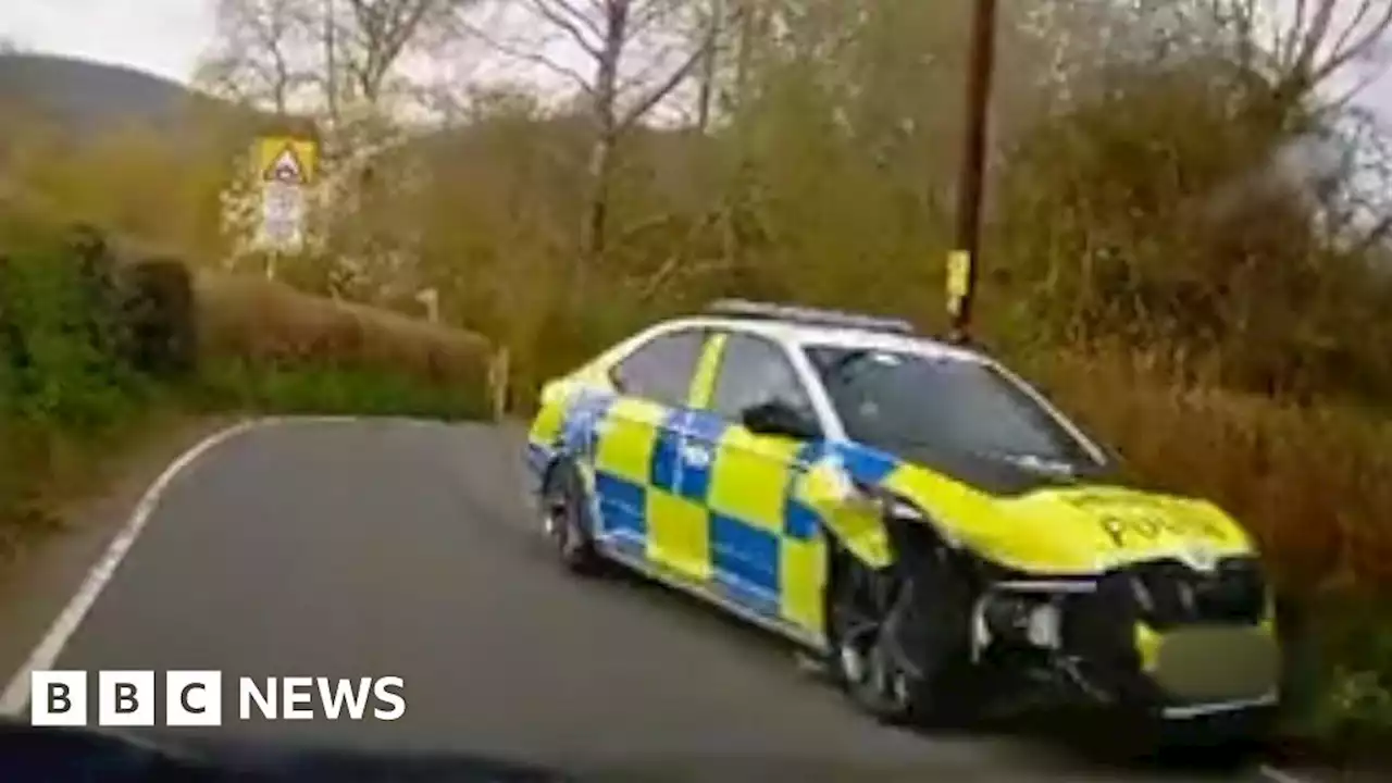 Dashcam captures police chasing their own car