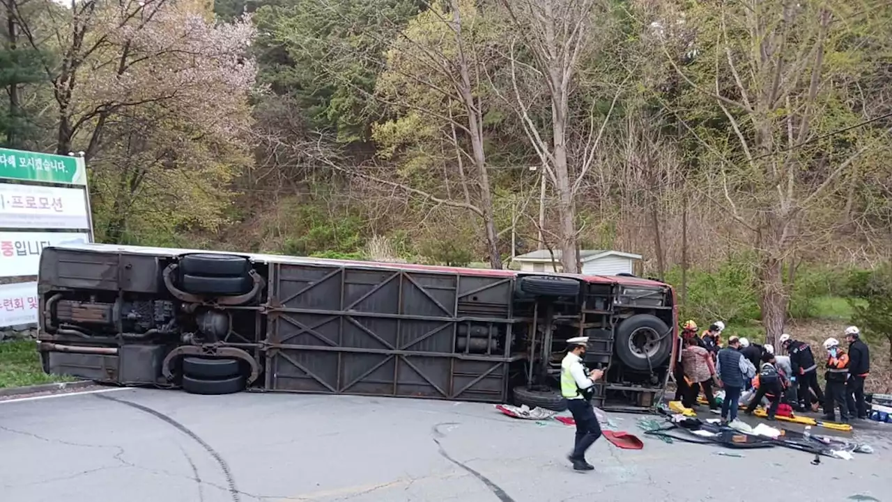 One tourist killed, dozens injured in bus accident in South Korea