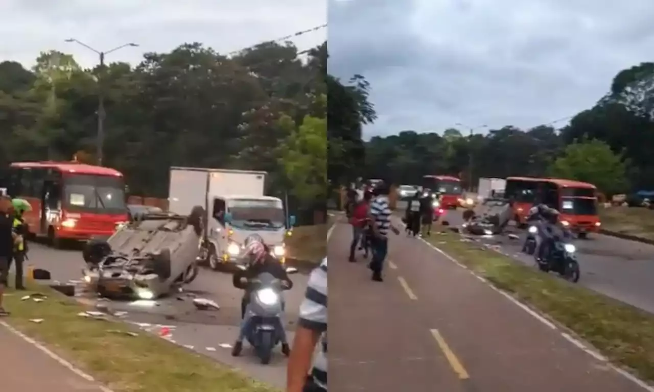 Fuerte accidente en Ibagué: autoridades no encontraron a los ocupantes del carro