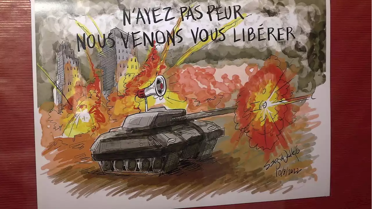 À Millau, une exposition percutante de dessins de presse qui dénoncent la guerre en Ukraine