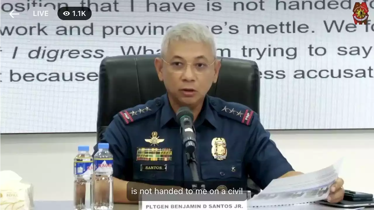 Ex-PNP deputy chief for ops Santos denies involvement in alleged shabu case cover-up