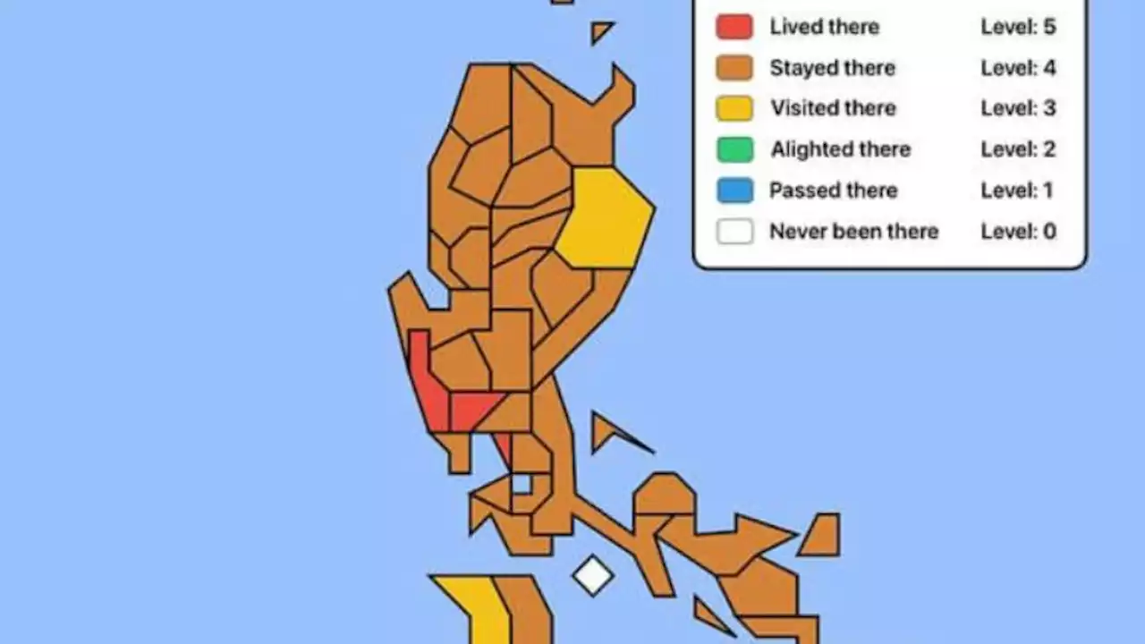 This DIY map shows how well-traveled you are in the Philippines