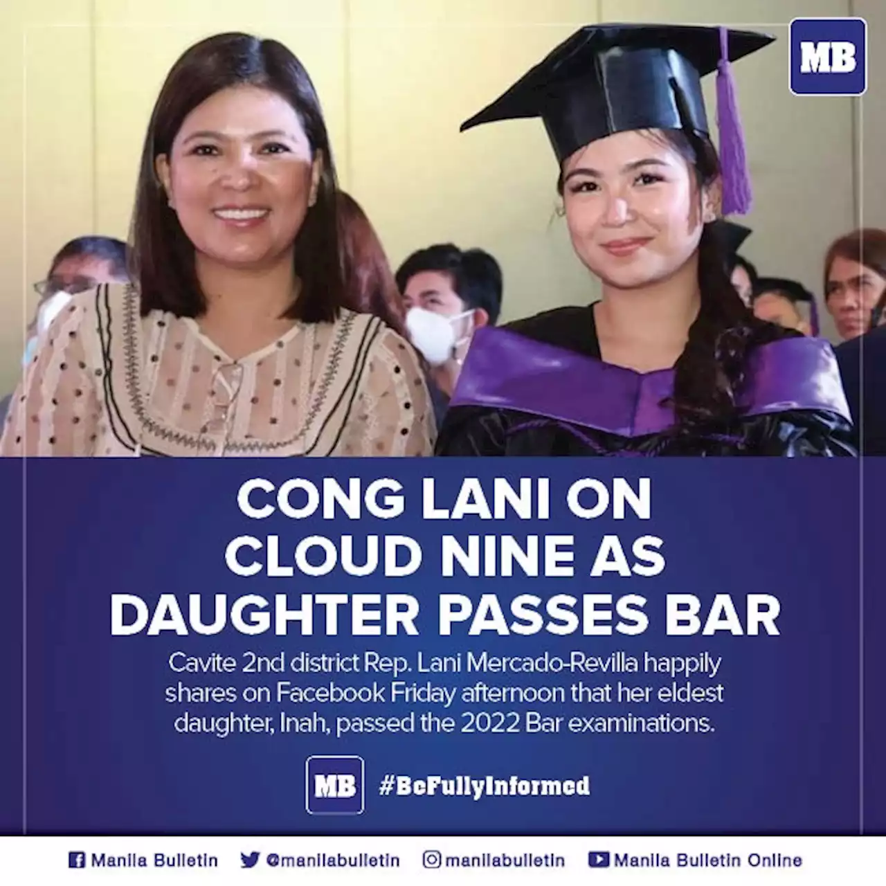 Cong Lani on cloud nine as daughter Inah passes Bar