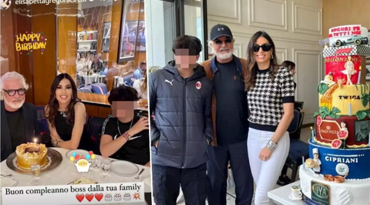 Flavio Briatore compie 73 anni, festa con Elisabetta Gregoraci