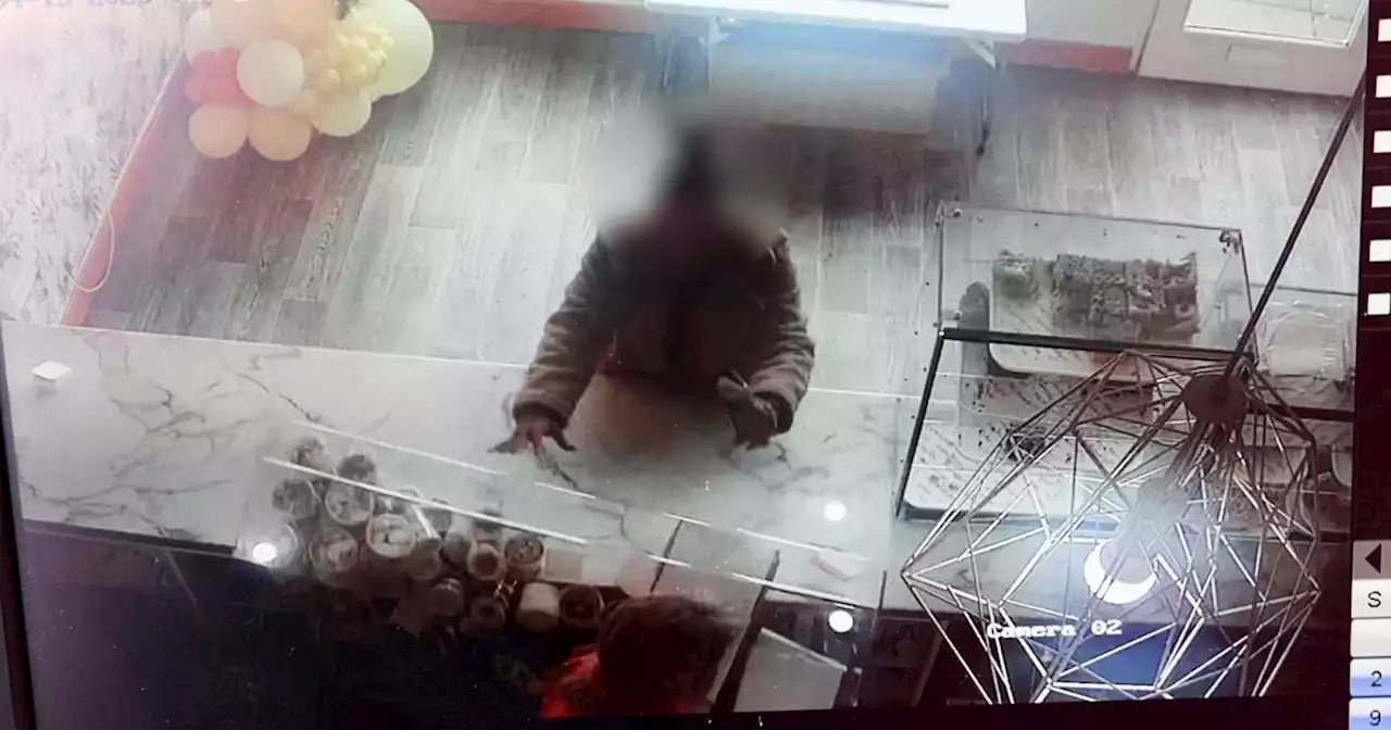 CCTV shows furious customer causing carnage in bakery