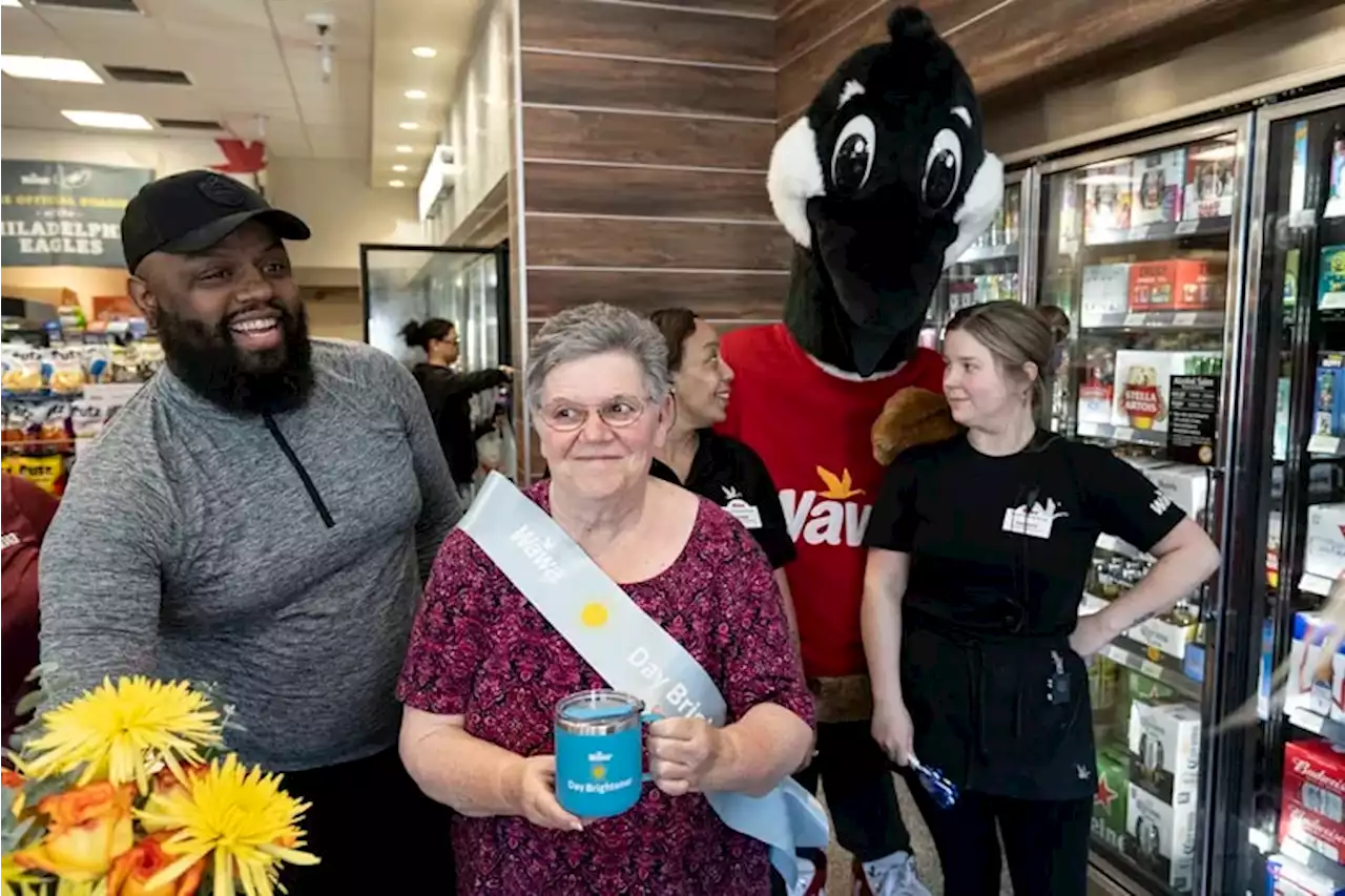 She’s gone to Wawa every day for 30 years. On Wawa Day, she was honored by her store’s staff.