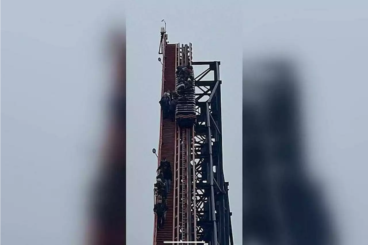 Ride turns into walk for thrill seekers after UK’s tallest rollercoaster stops midway