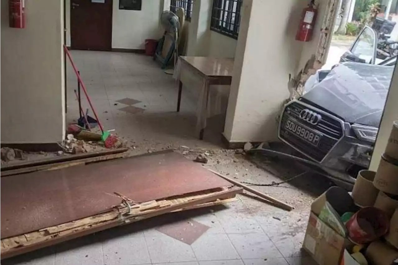 Driver, 77, taken to hospital after car crashes into senior citizens’ centre