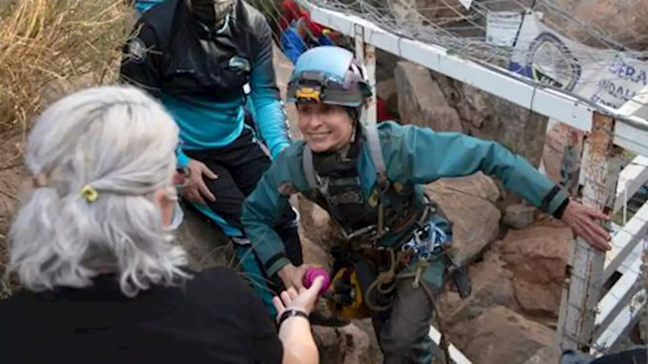 Spanish extreme athlete emerges into daylight after 500 days living in cave