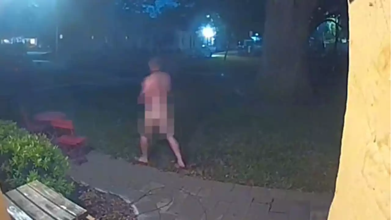 Naked man captured on video walking through San Marco front yards