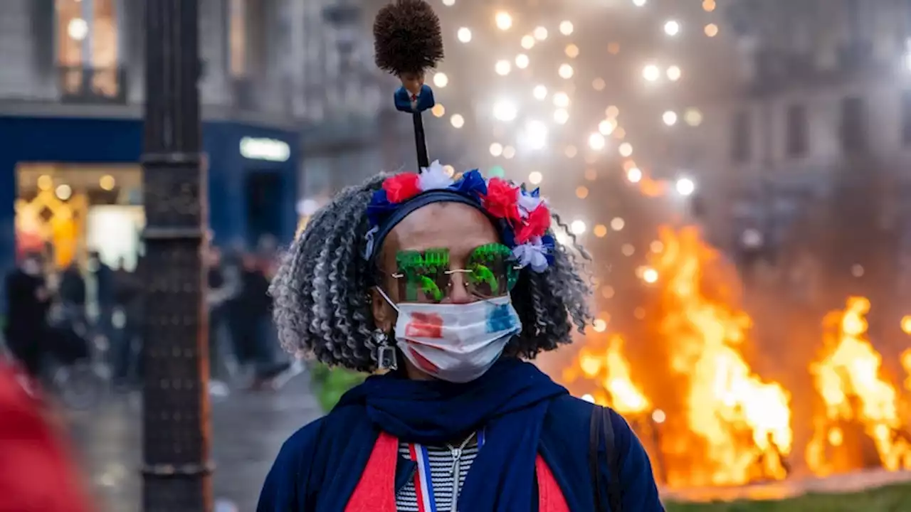 On France’s streets, young men and women fight for a say in the future of work